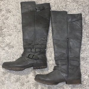 Brownwen Gray Knee High Boots Size 8.5 NWOT